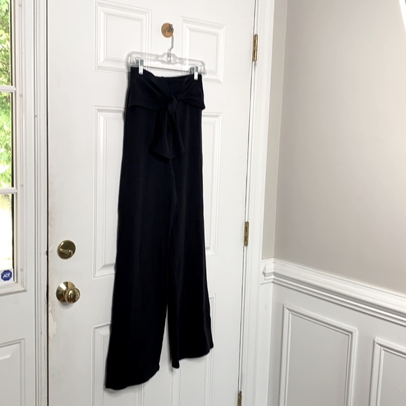 Michael Costello x REVOLVE Women's Tie Front Black Straight Leg Pant Size S NWT - Picture 3 of 6